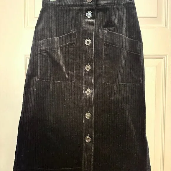 Corduroy midi skirt - Picture 2 of 3